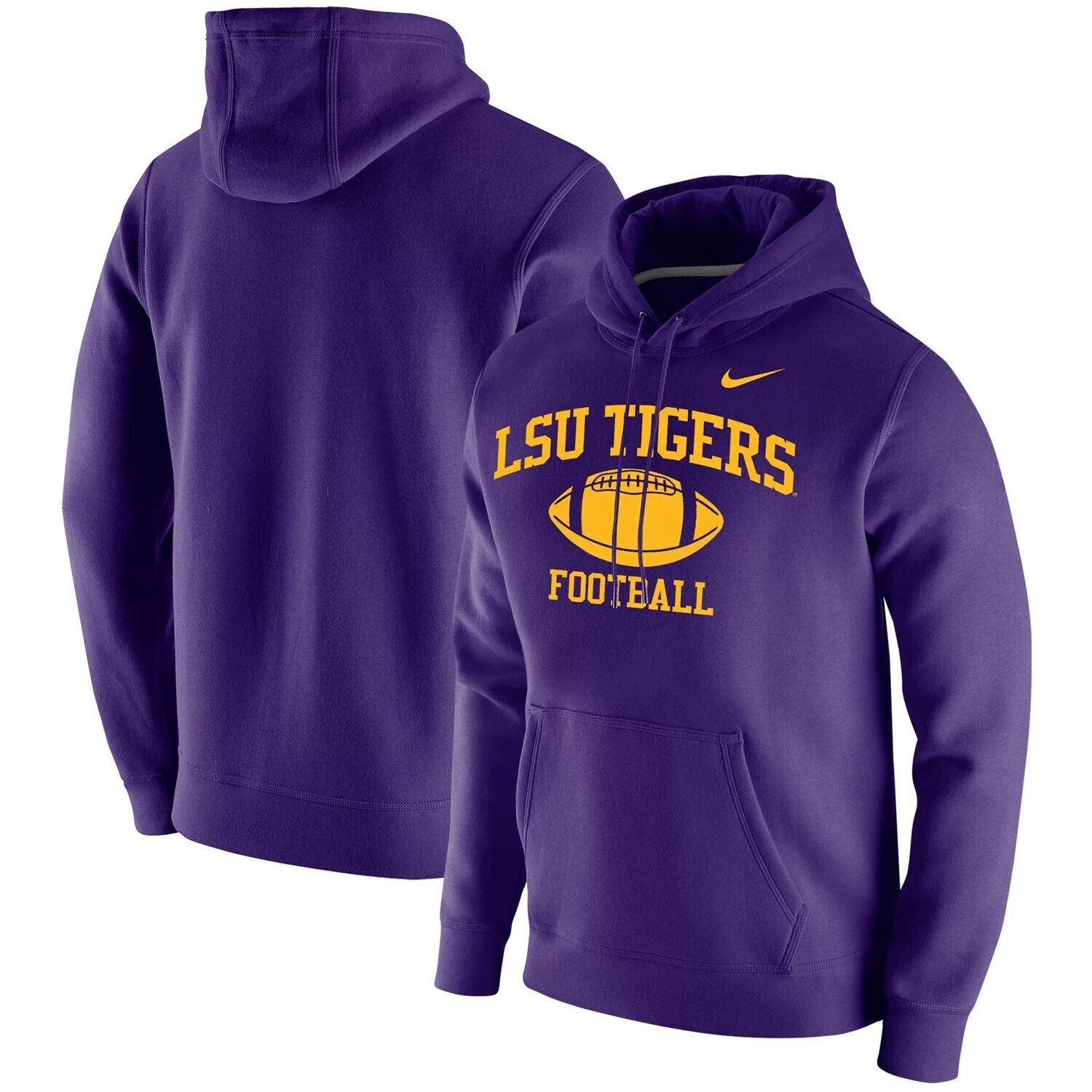 

Мужской флисовый пуловер с капюшоном фиолетового цвета LSU Tigers Retro Football Club Nike