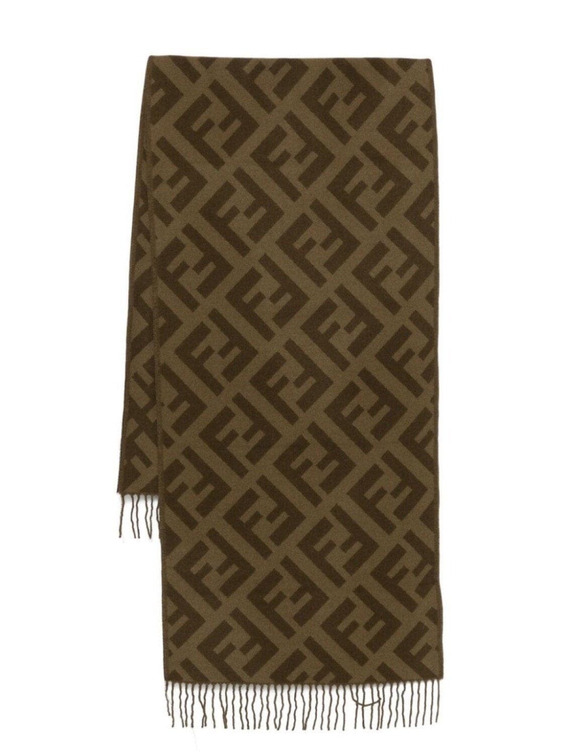 Шарф FENDI FF-жаккард, зеленый