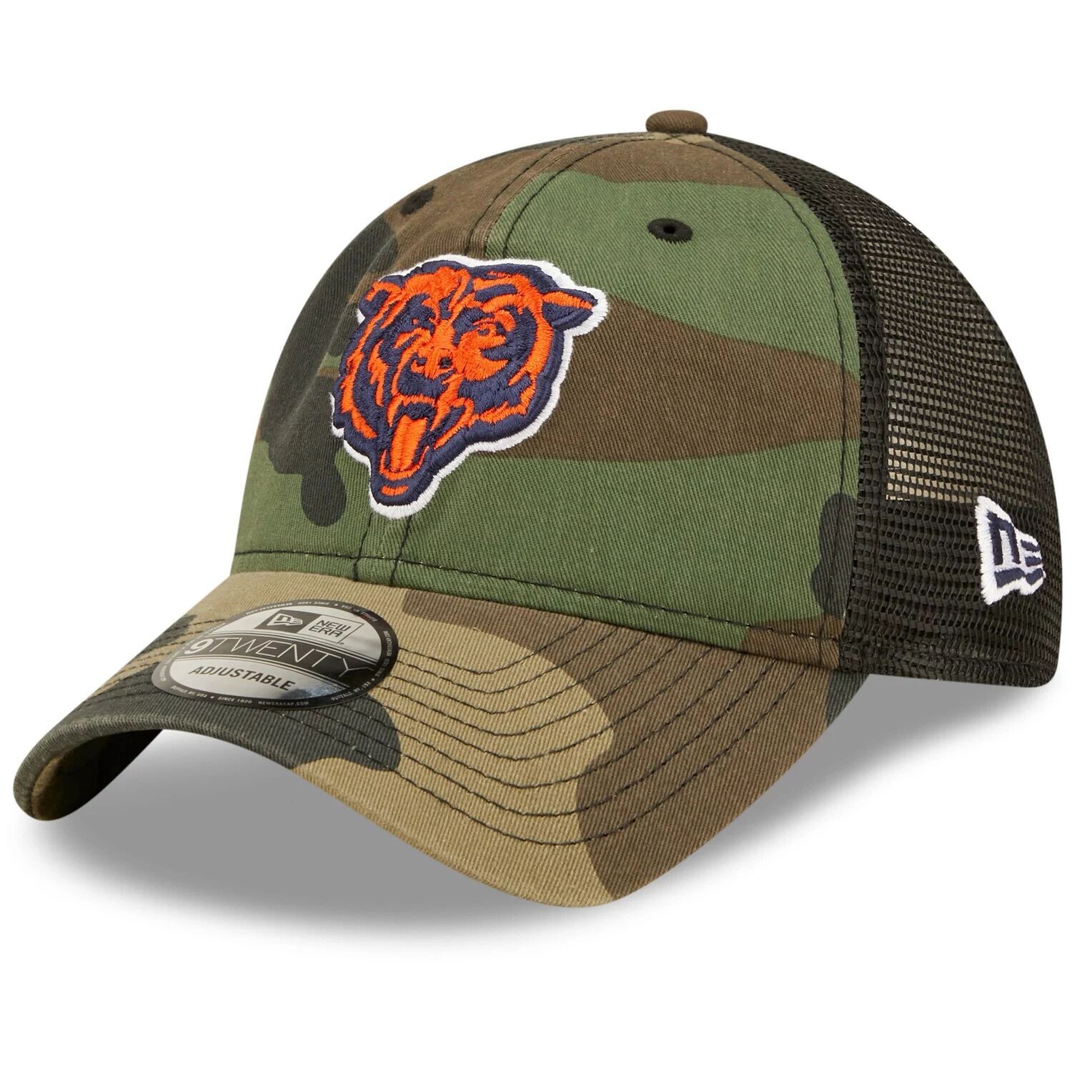 

Мужская кепка New Era камуфляж/черный Chicago Bears Basic 9TWENTY Trucker Snapback Hat