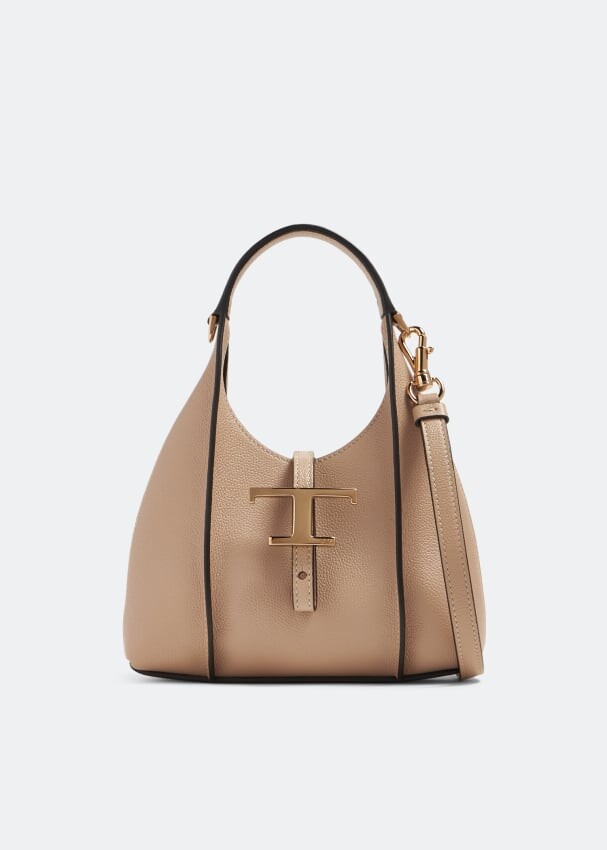 цена Сумка Tod'S T Timeless Micro Hobo, бежевый