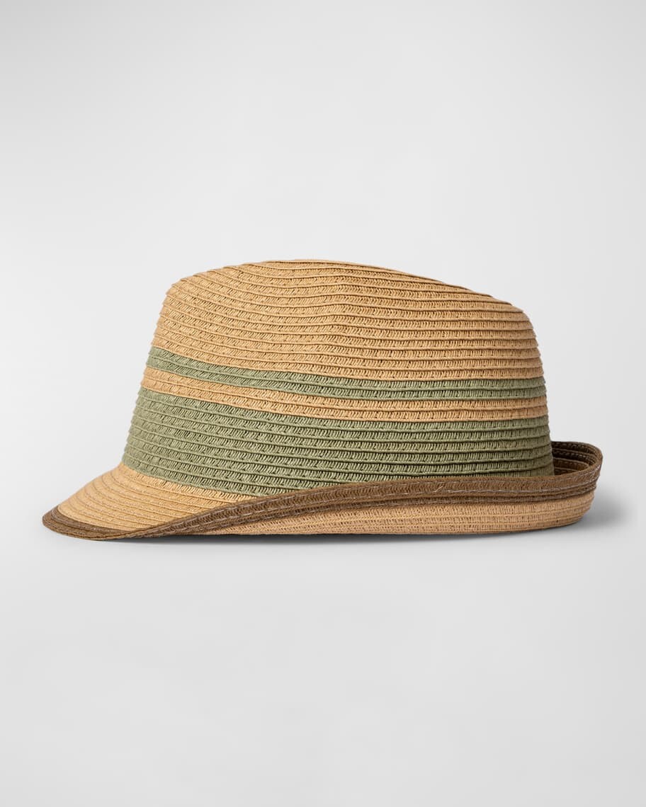 

Мужская соломенная шляпа Fedora в полоску Paul Smith