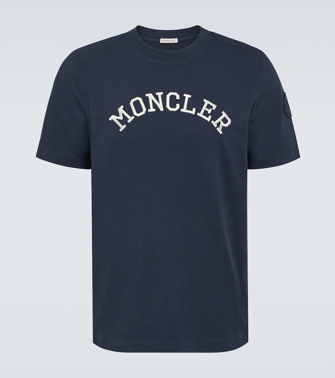

Футболка с вышитым логотипом Moncler, синий