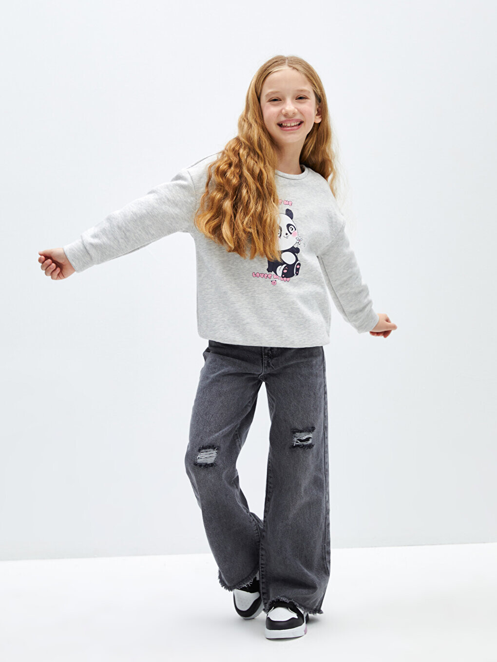 

Широкие джинсовые брюки для девочек LCW Kids