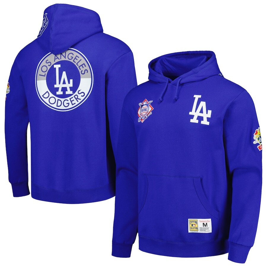 

Пуловер с капюшоном Mitchell & Ness Los Angeles Dodgers, роял
