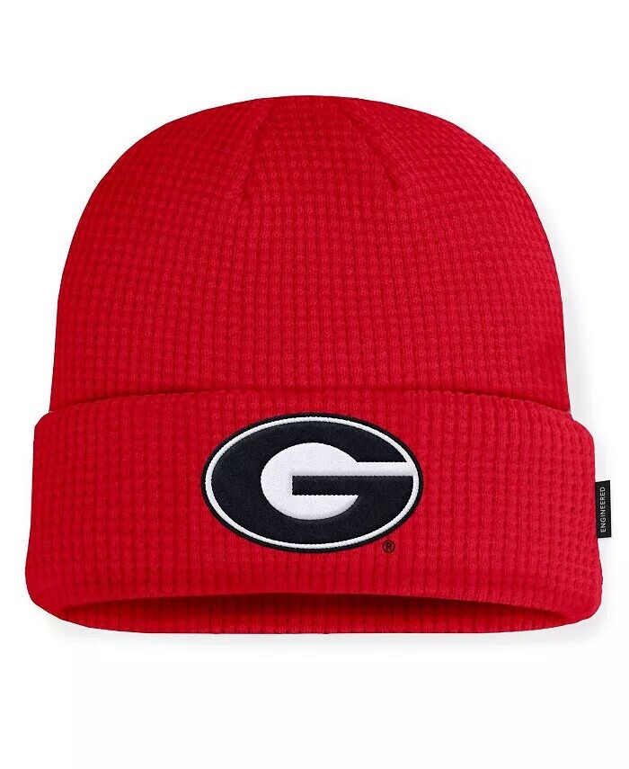 

Мужская вязаная шапка Red Georgia Bulldogs On-Field Terra с вафельными манжетами Nike, красный