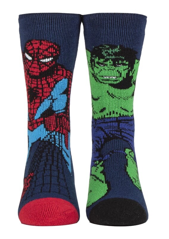 

Новинка термоноски Marvel для зимы Халка/Человека-паука Heat Holders, синий