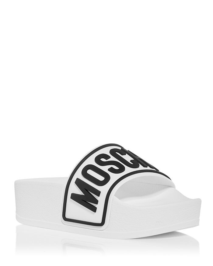

Женские шлепанцы Moschino на платформе с логотипом Moschino