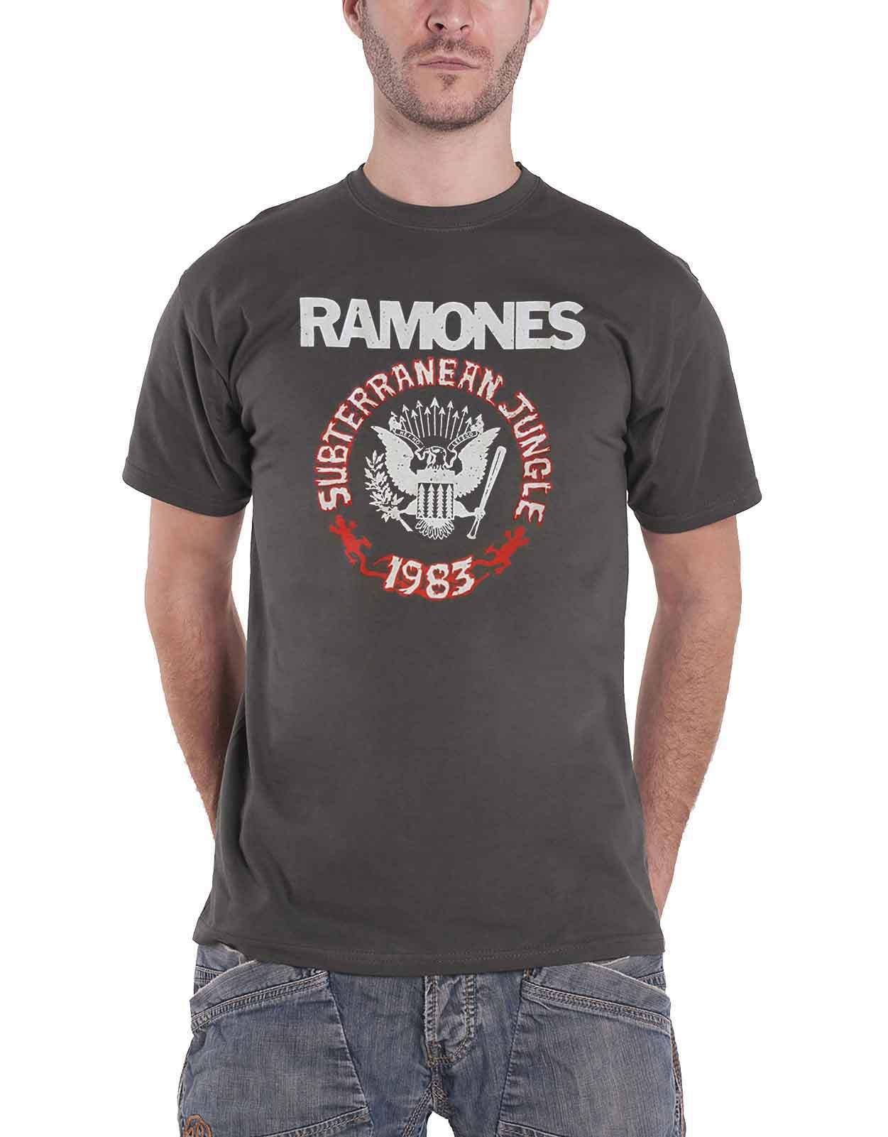 Футболка «Подземные джунгли» Ramones, серый темно фиолетовая мужская черная футболка с графическим рисунком футболка с фанатом рок группы размер s 3xl модная футболка топ футболка