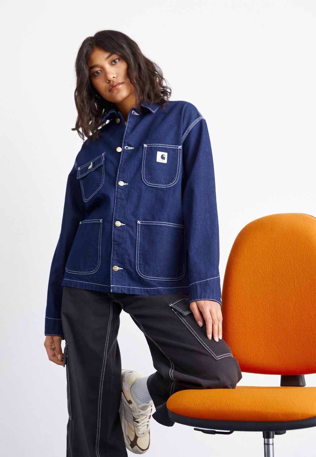 

Джинсовая куртка Carhartt WIP ПАЛЬТО МИЧИГАН, синий
