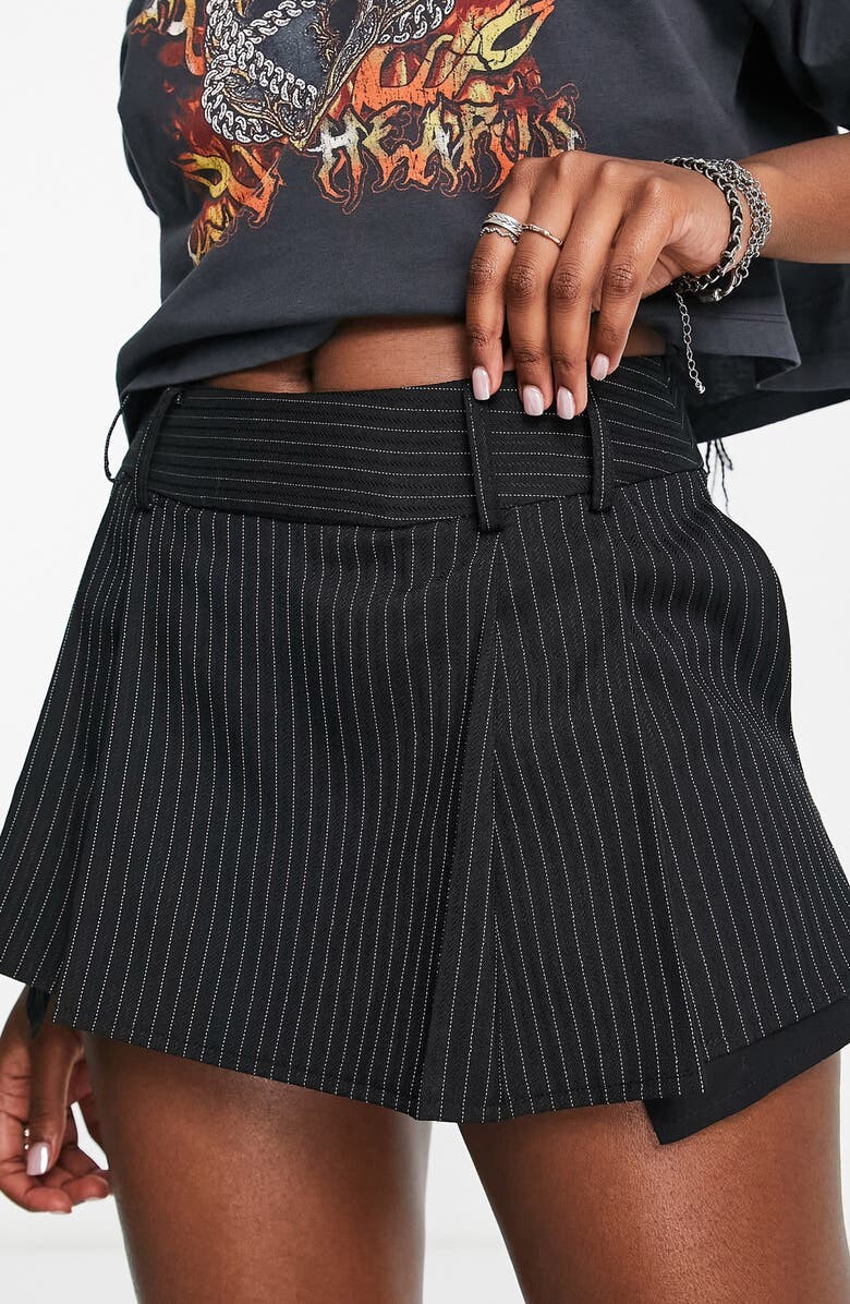 

Мини-юбка со складками ASOS DESIGN, черный
