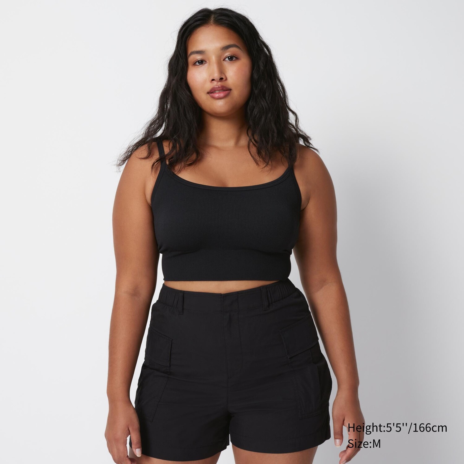 

Топ с брюками на лятках UNIQLO, черный