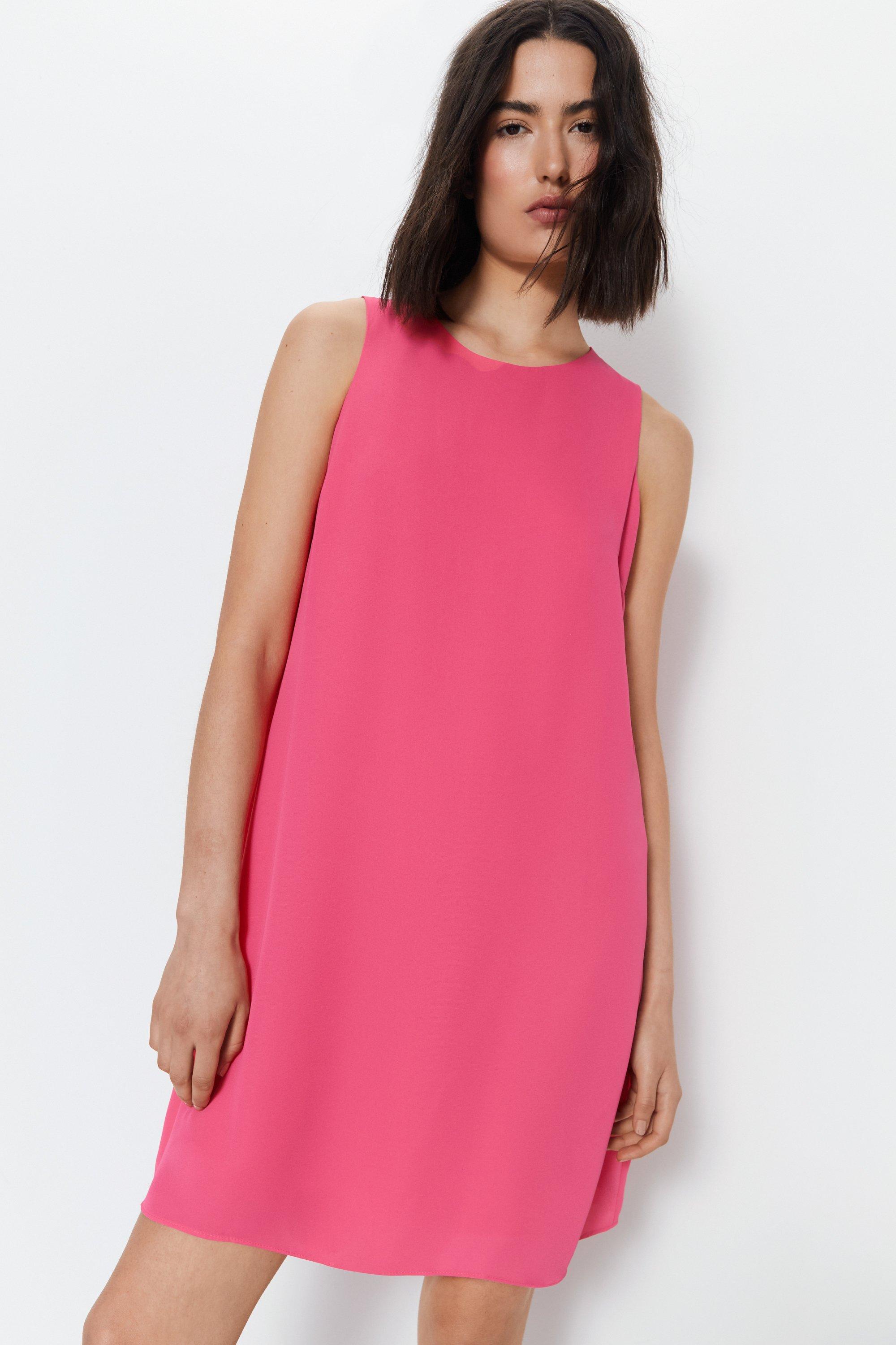 Платье-ракушка без рукавов Warehouse, розовый