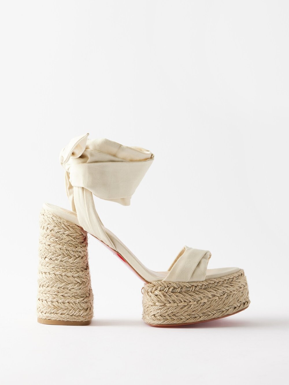 

Босоножки на платформе mariza du desert 130 Christian Louboutin, бежевый