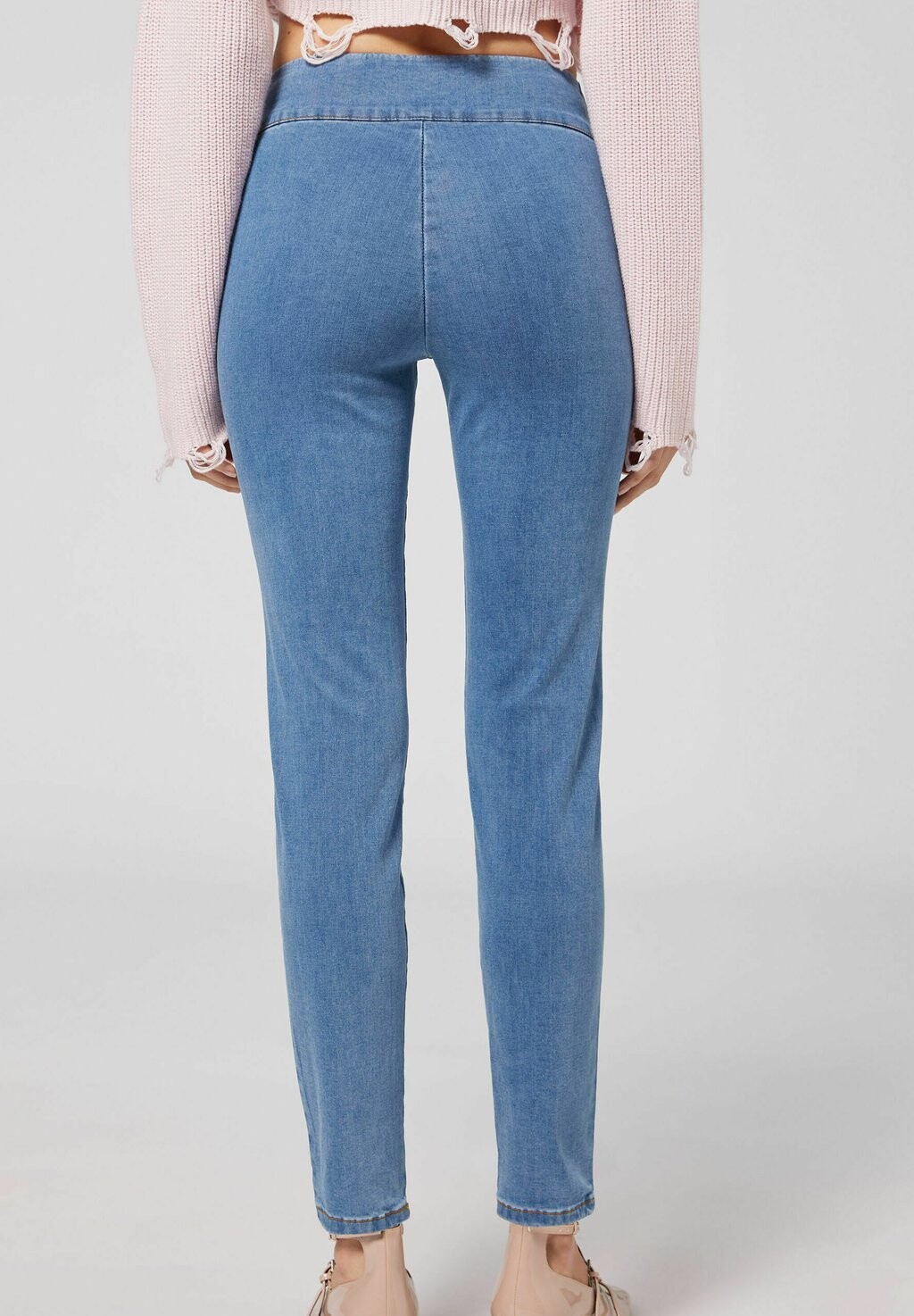 

Джеггинсы HIGH-WAIST SKINNY Calzedonia, пестрый светло-голубой