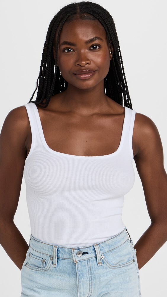 

Майка Rag & Bone The Essential Rib Scoop Neck, белый