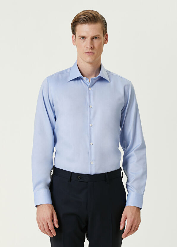 

Рубашка с классическим воротником индивидуального покроя Beymen Collection, синий