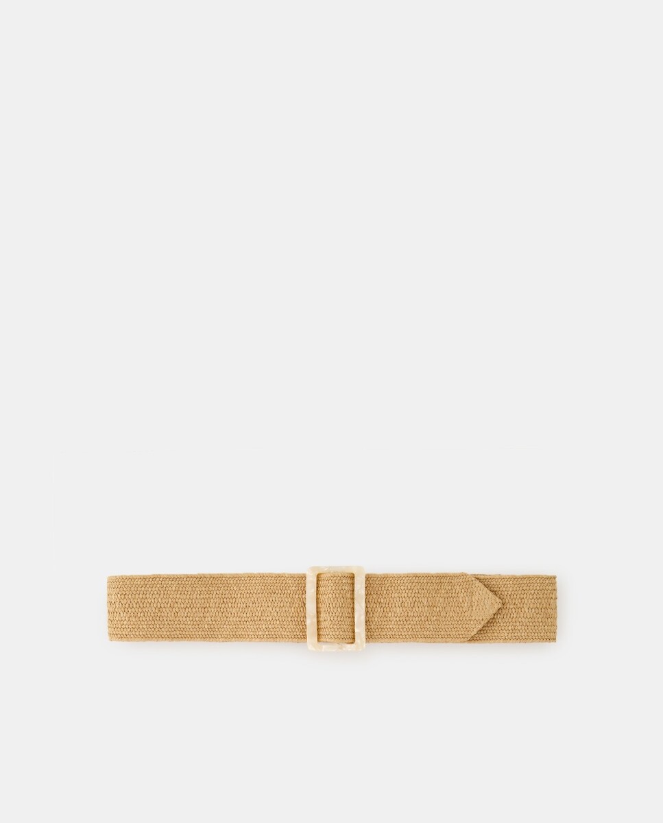 

Эластичный женский ремень с полимерной пряжкой Easy Wear, бежевый
