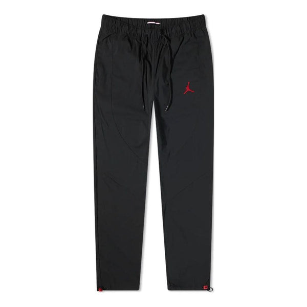 Спортивные штаны Air Jordan Embroidered Solid Color Drawstring Sports Pants Men's Black, черный