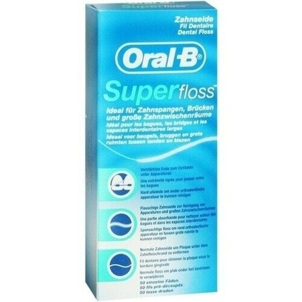 Зубная нить Oral B Superfloss, 1 упаковка, Wick Pharma зубная нить bright light superfloss 80 штук