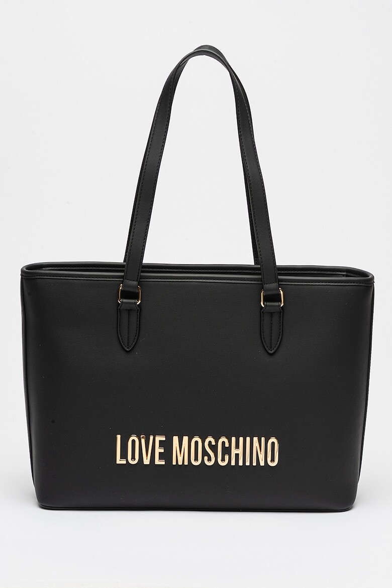 

Сумка-Шоппер из экокожи с логотипом Love Moschino, черный