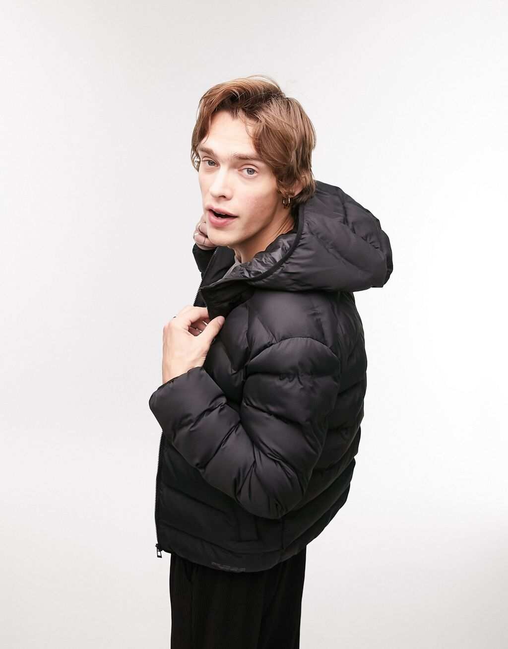 

Черная подкладка с капюшоном Topman, Черный