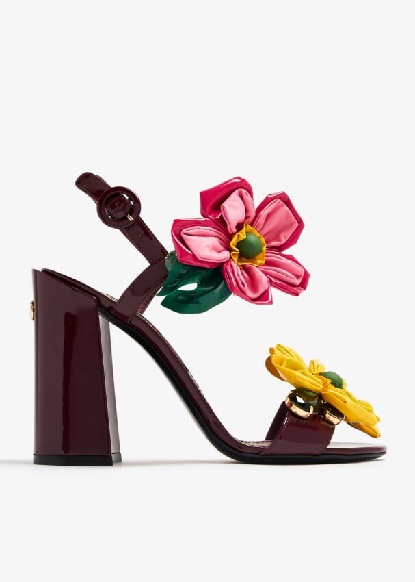 

Сандалии Dolce&Gabbana Floral, бордовый