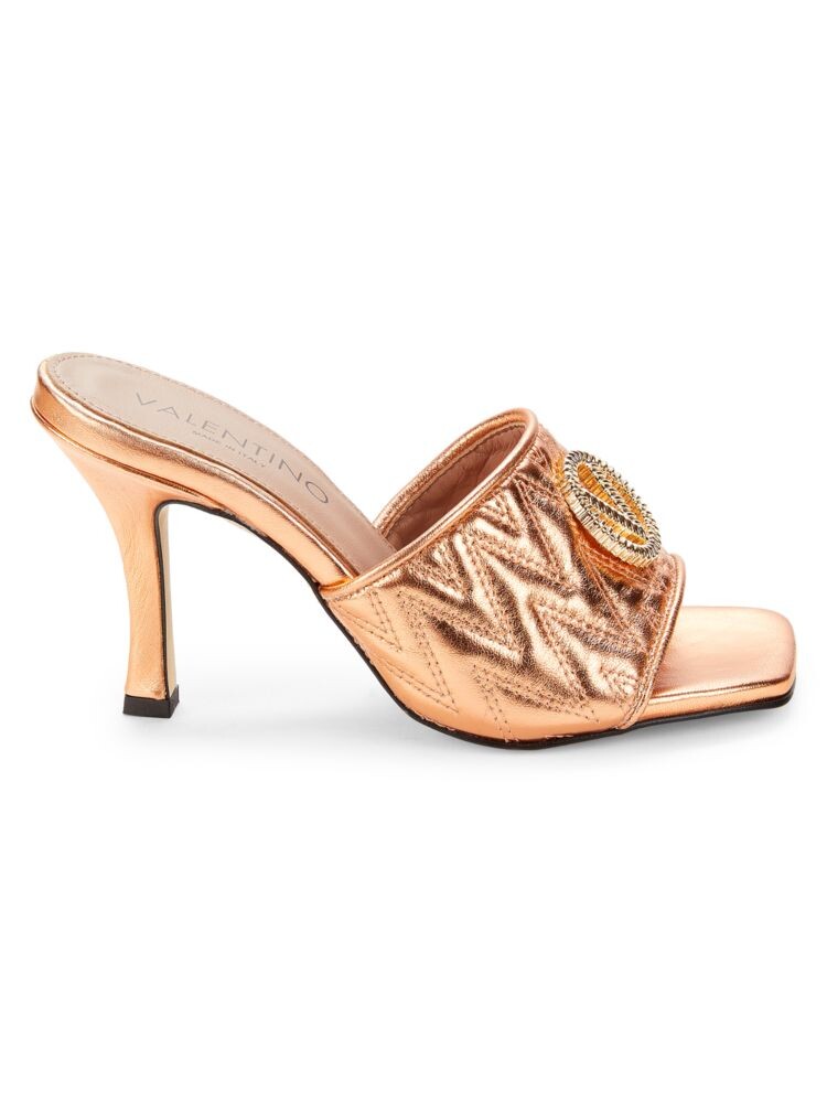 

Стеганые кожаные сандалии Venere Mario Valentino, цвет Copper