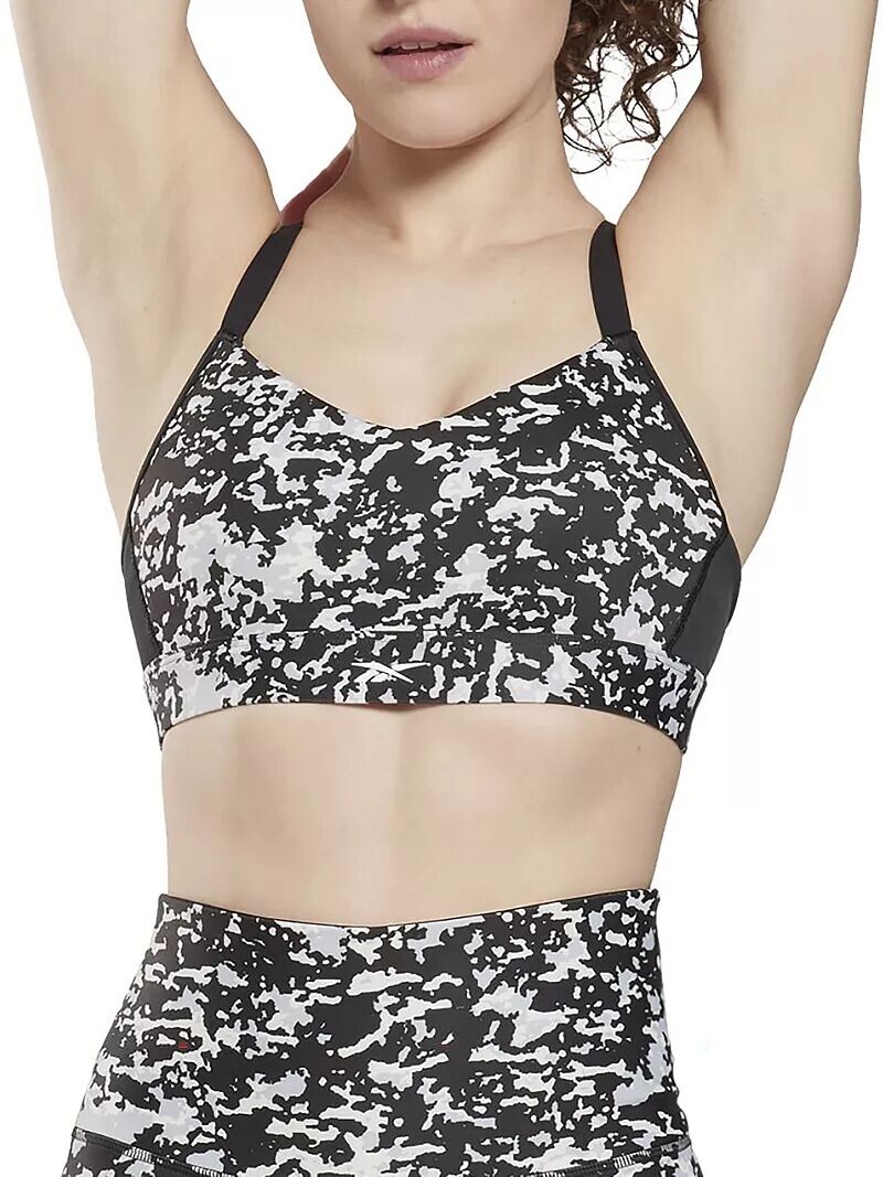 

Женский бюстгальтер Reebok Lux Speckle Modern Safari с бретелями, черный