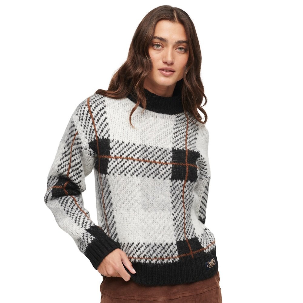 

Свитер Superdry Boxy Pattern Knit Long, бежевый