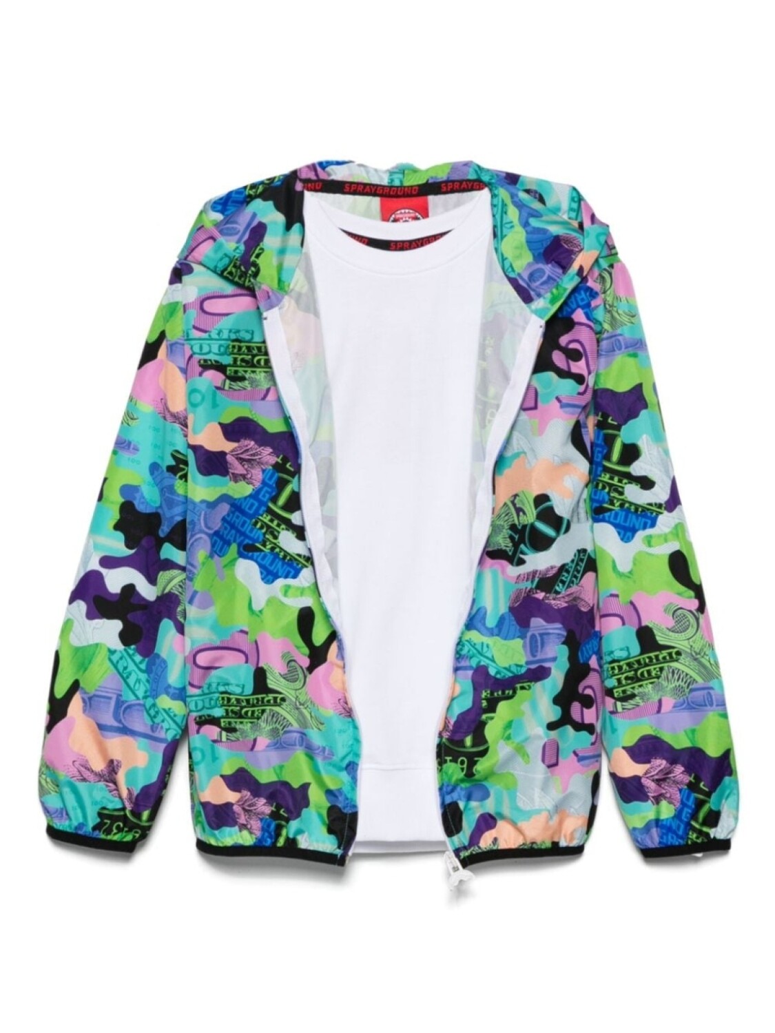 

Sprayground kid куртка с абстрактным принтом, белый