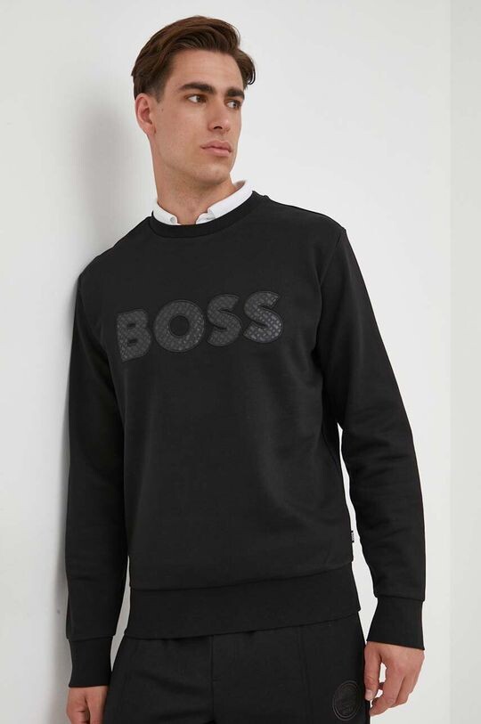 

Хлопковая толстовка Boss, черный