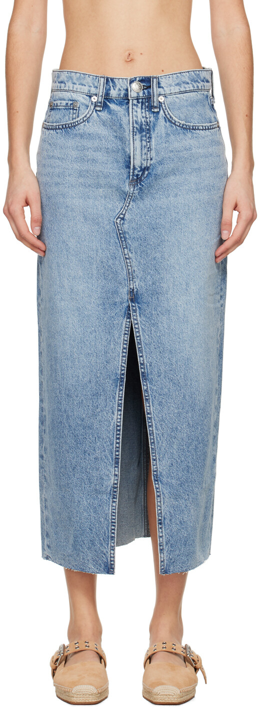 

Синяя длинная юбка Clara Rag & Bone