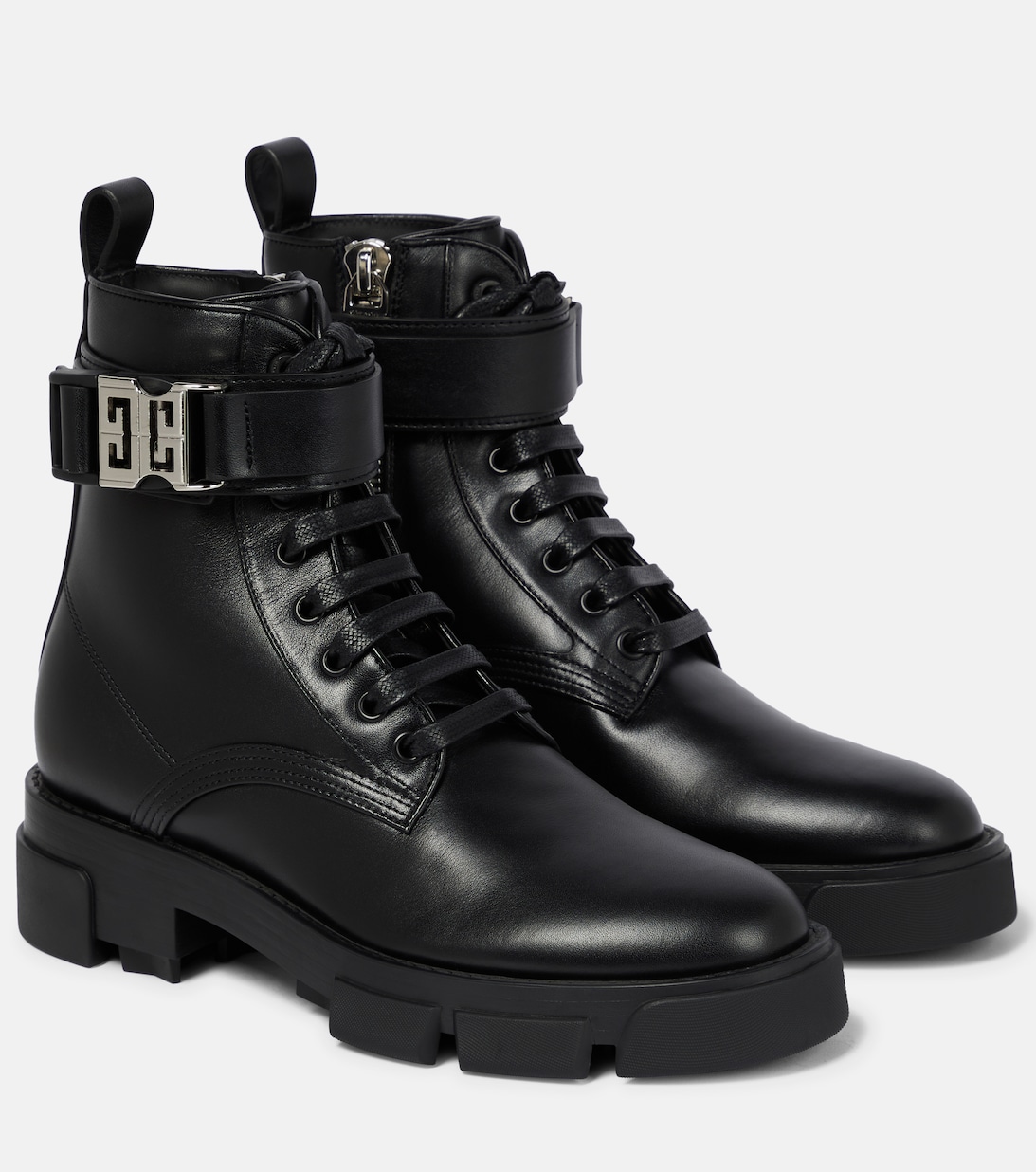 Кожаные армейские ботинки Givenchy, черный