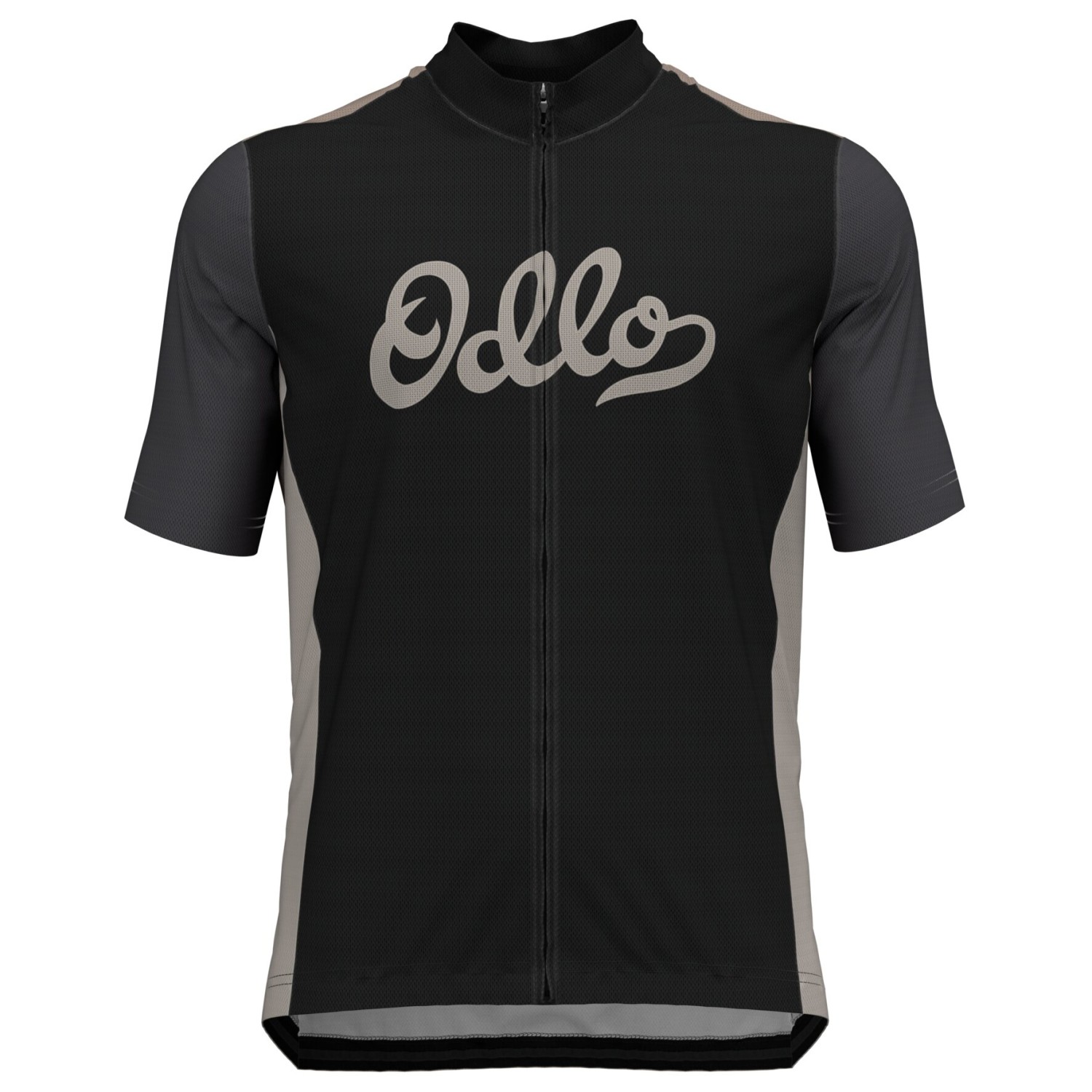 Велосипедный трикотаж Odlo Essential Odlo Print S/U Collar S/S Full Zip, черный цена и фото