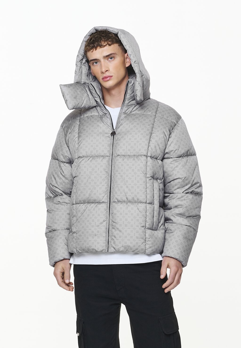 

Зимняя куртка Pegador GALLAN MONOGRAM PUFFER JACKET, цвет rock grey