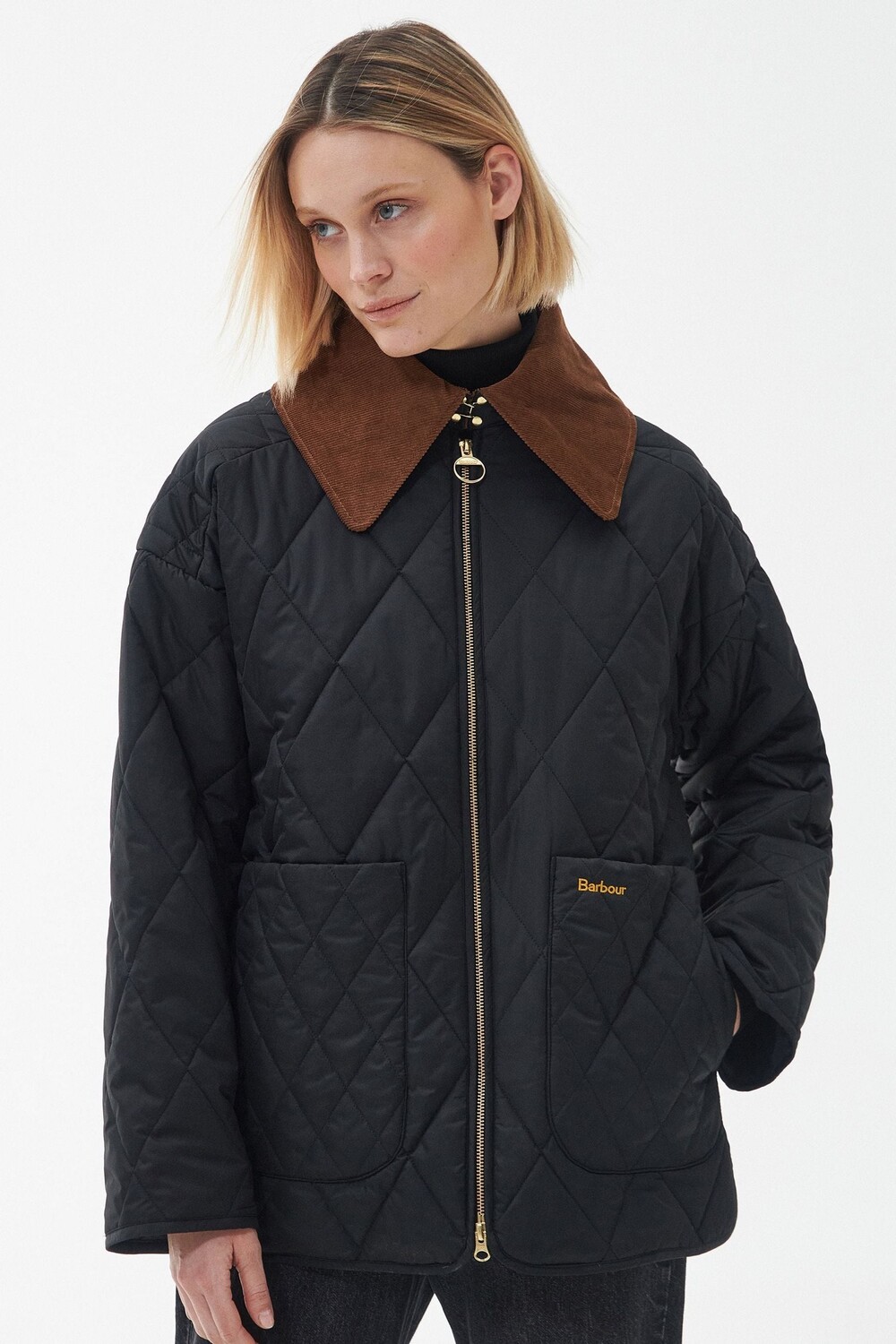 

Стеганое пальто Woodhall Barbour, черный