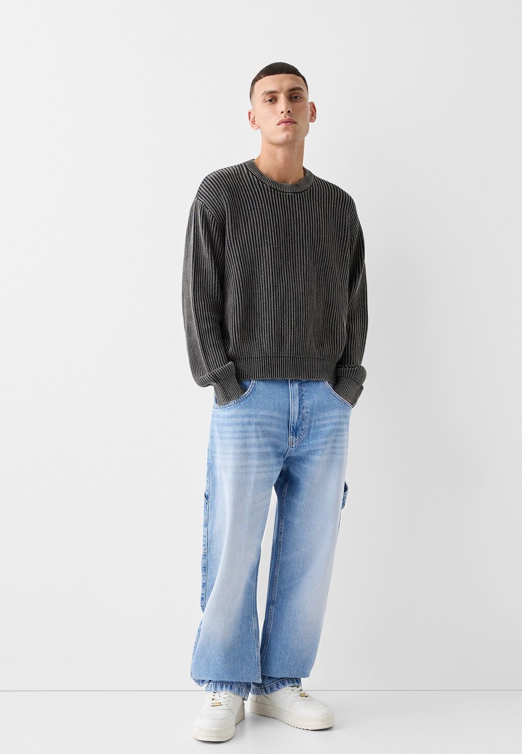 

Джинсы Baggy Baggy Carpenter Bershka, цвет light blue denim