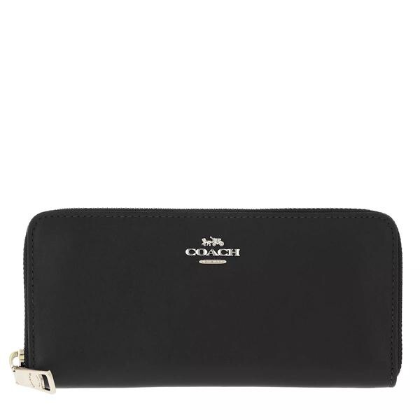 

Кошелек smooth leather slim accordion zip Coach, черный