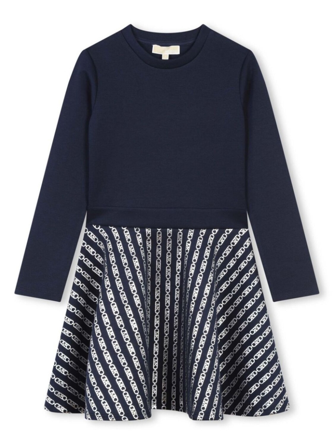 

Michael Kors Kids расклешенное платье с монограммой, синий
