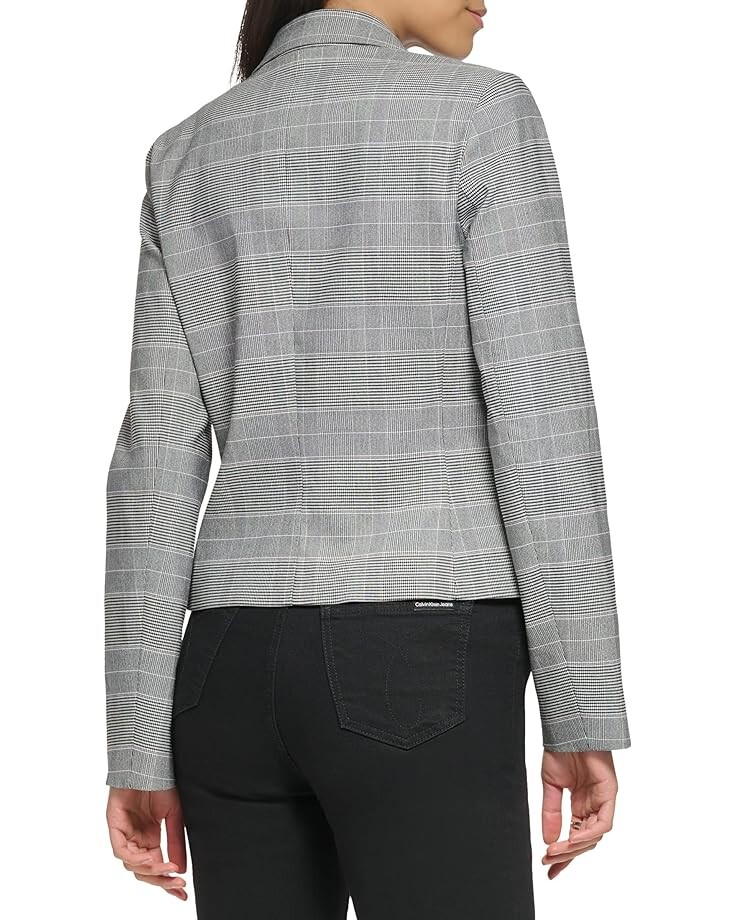 

Куртка Calvin Klein One-Button Plaid Jacket, цвет Light Pink Multi