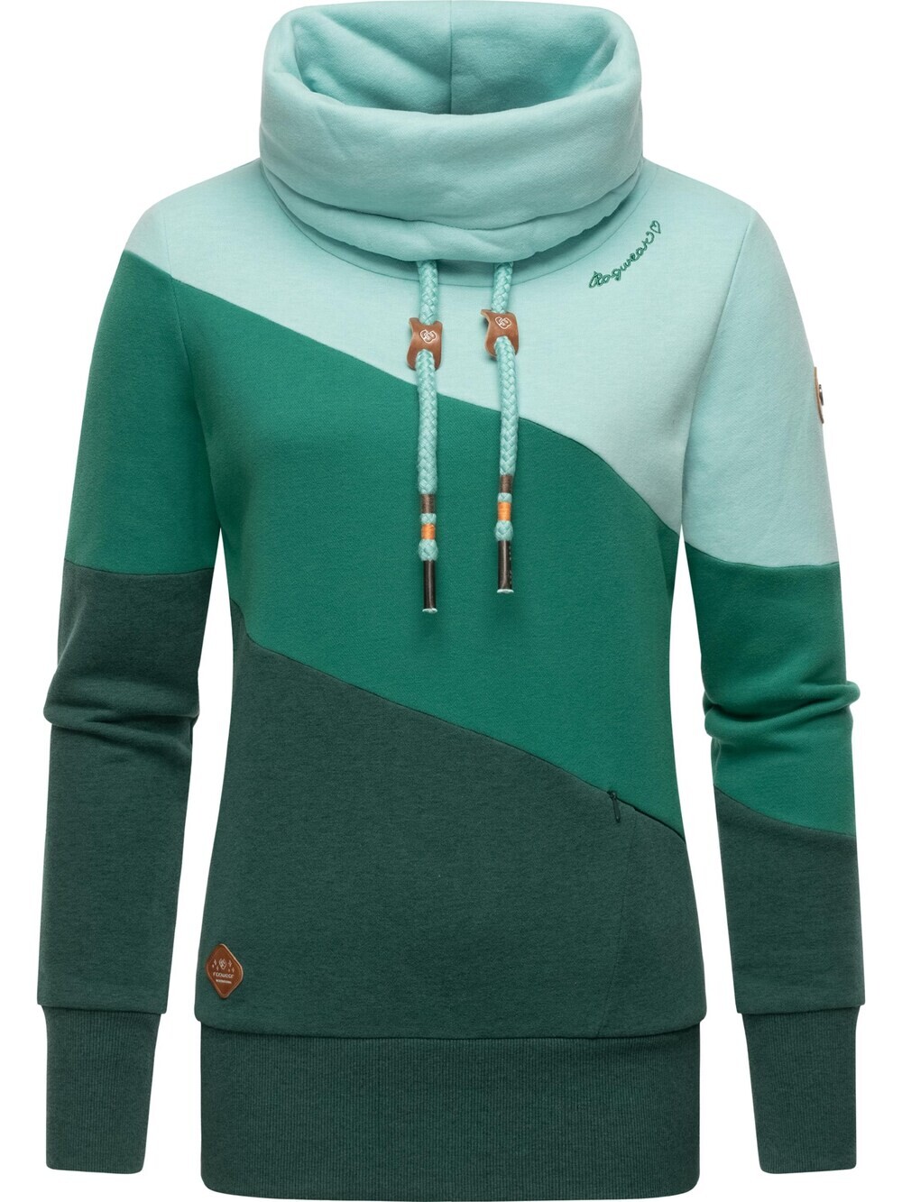 

Толстовка Ragwear Rumika, мятный/травяно-зеленый/темно-зеленый