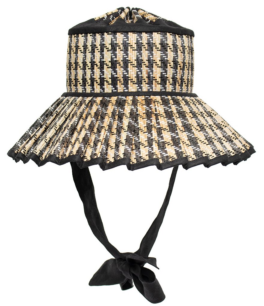 цена Lorna Murray Roma Lux Ravello Макси плиссированная шляпа от солнца, черный