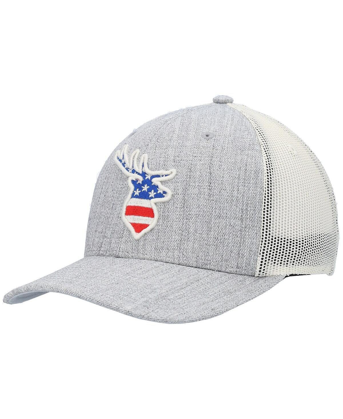 

Мужская серая кепка с принтом USA Animal Collection Deer Trucker Snapback Local Crowns