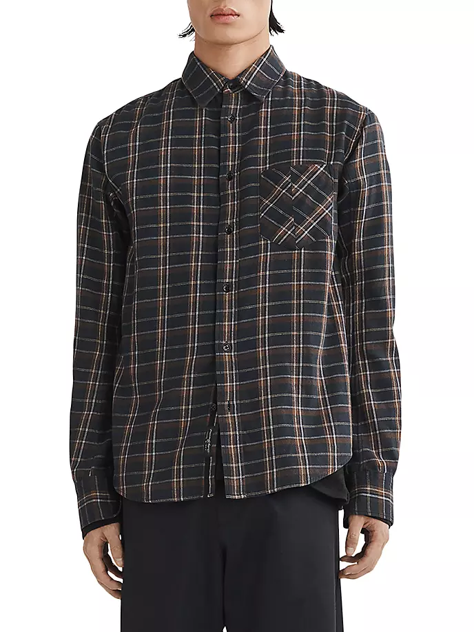 

Рубашка в клетку Fit 2 Yokohama Rag & Bone, черный