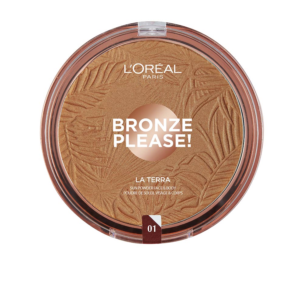 Пудра Bronze please! la terra L'oréal parís, 18г, 01-light caramel цена и фото
