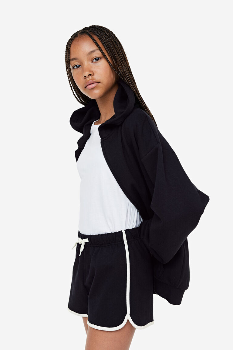 

Хлопковые спортивные шорты H&M, черный