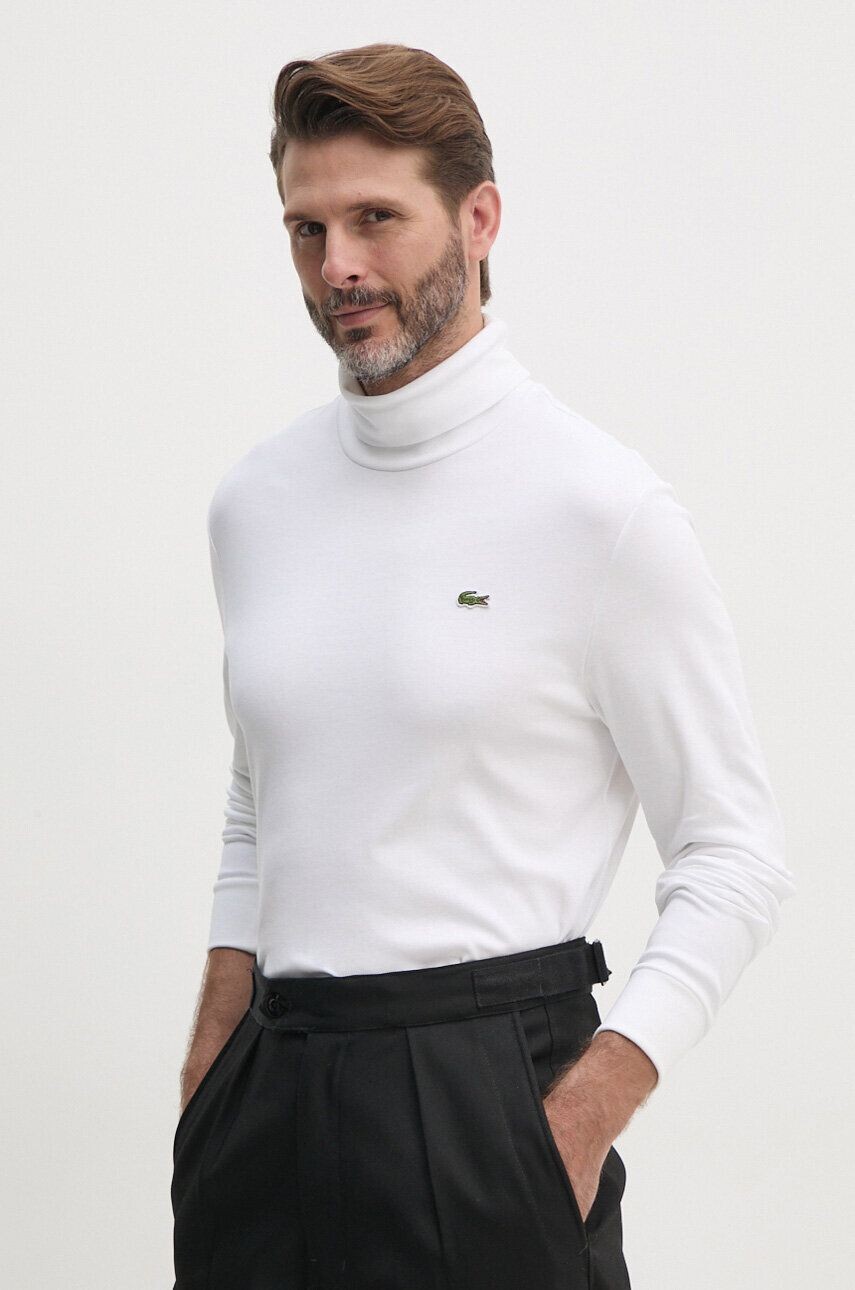 

Хлопковый топ Lacoste с длинными рукавами, белый
