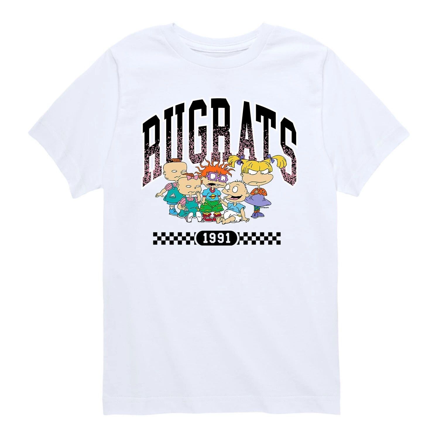 

Футболка Rugrats 91 Checkers для мальчиков 8–20 лет с рисунком Nickelodeon