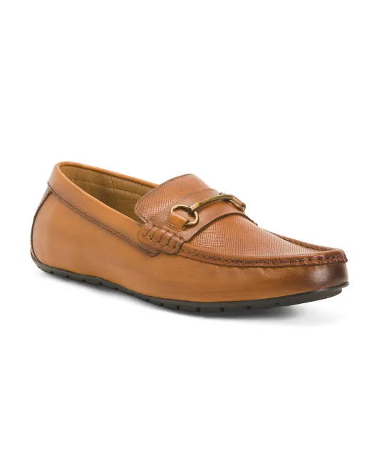 

Мужские кожаные мокасины Jasper Horsebit для вождения La Milano, цвет Tan