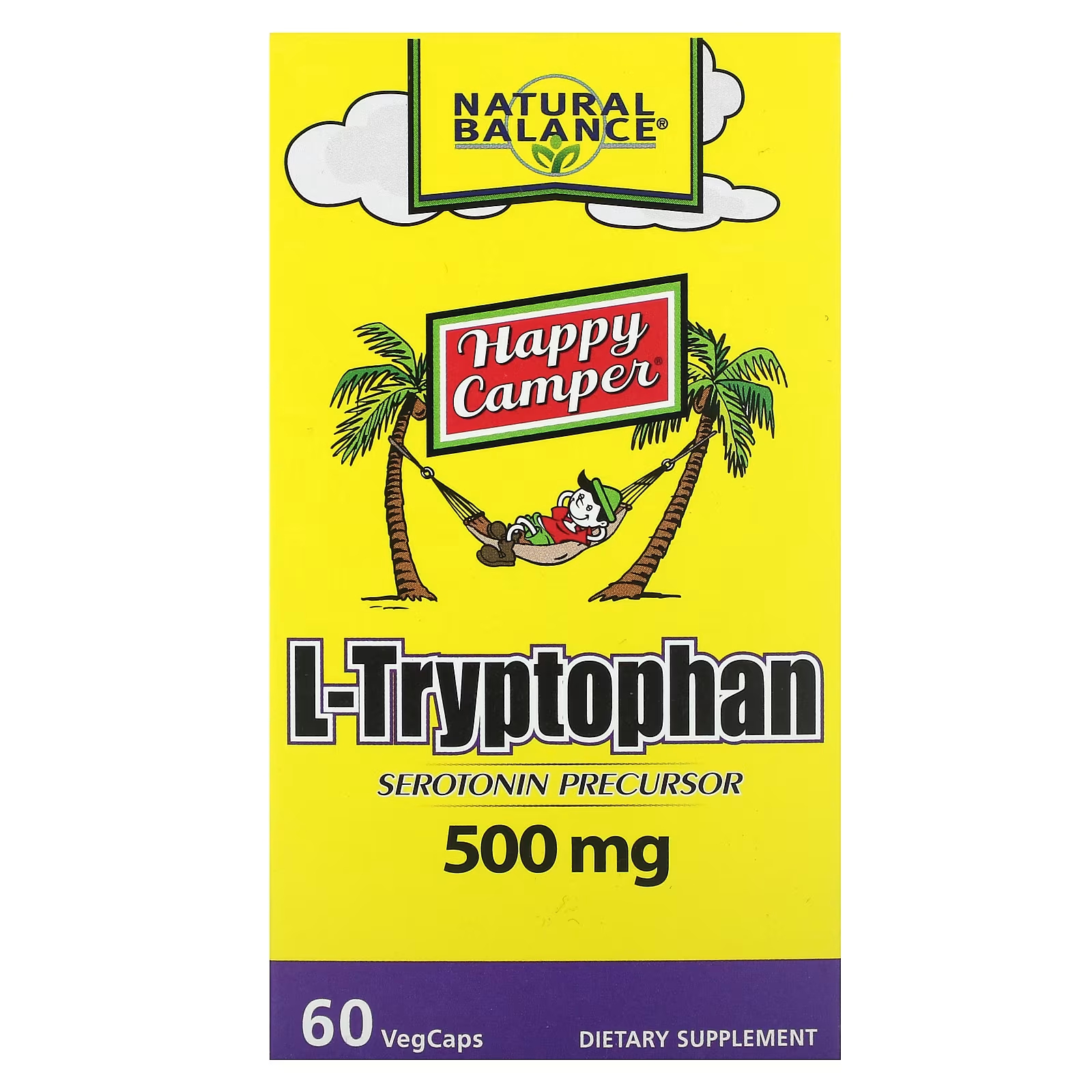 Кемпер L-триптофан Natural Balance Happy 500 мг, 60 растительных капсул